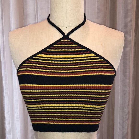 NWT UO Cooperative Stripe Y-Neck Halter Top - Picture 6 of 6